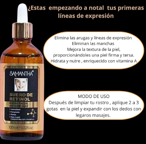 Suero Facial de Retinol 100 ml – Hidratación y Cuidado Intensivo